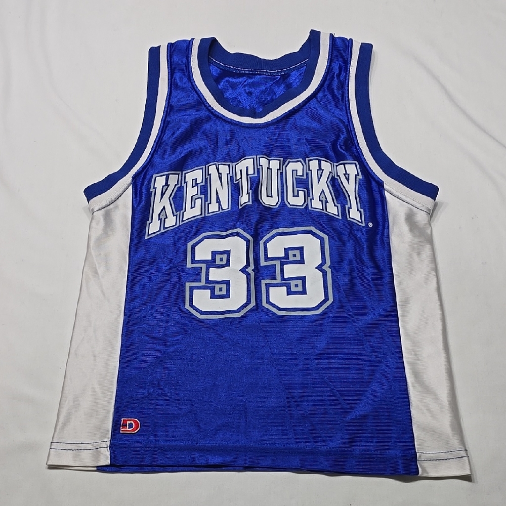 Vintage Univeristy Of Kentucky Wildcats Youth Medium Basketball Jersey Number 33